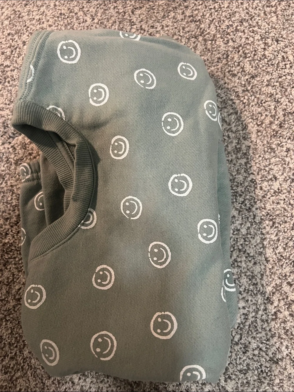 wonder nation Olive Green Smiley Pajama Set